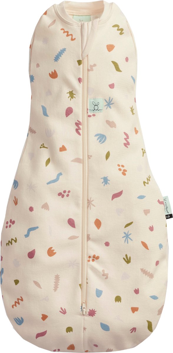 Ergopouch Cocoon inbaker slaapzak - 1,0 Tog - 2-in-1 Slaapzak - Combi Slaapzak Baby + Inbakerslaapzak - Slaapzakken - Slaapzak 70 cm- Bloom