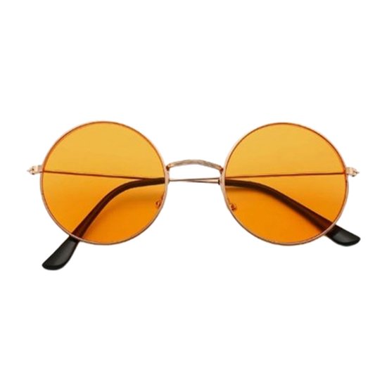 Hippie zonnebril rond - Festival bril - Rave bril - Glasses - Koningsdag - EK voetbal - Oranje spiegelglas van HI — afbeelding 3