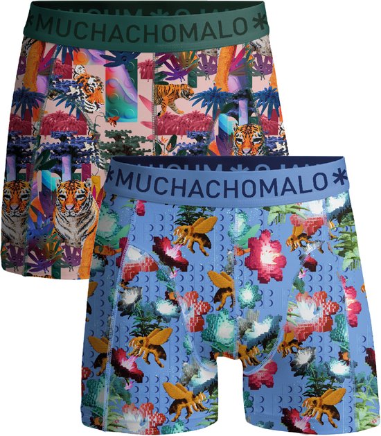 Muchachomalo Jongens Boxershort - 2 Pack - Maat 158/164 - Jongens Onderbroeken