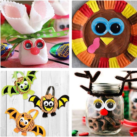 Un œuf de Pâques avec des oreilles de lapin, des yeux et un nez rouge, à côté d'œufs en chocolat Cadbury.