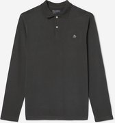 Marc O'Polo - Poloshirt Lange Mouwen Antraciet - Modern-fit - Heren Poloshirt Maat L