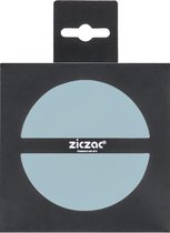 ZICZAC - Glasonderzetter TOGO - SET/12 - Kunstleder - dubbelzijdig, makkelijk schoon te maken, antislip - Rond - Dia 10 cm - Blue stone