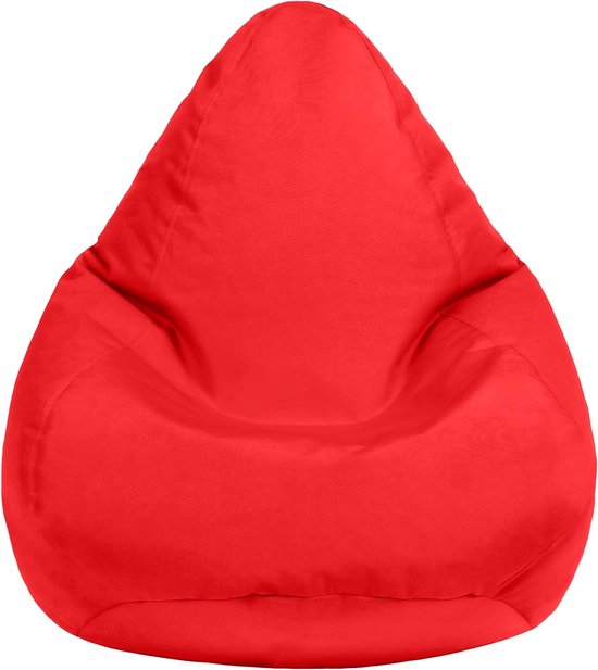 Zitzak voor kinderen, gamerstoel, waterbestendige meubels, voor binnen en buiten, woonkamer, Bean Bag zitting, ergonomisch design voor lichaamsondersteuning (rood, zitzak)