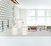 Tasses à café modèle Basic - 12x - céramique - blanc - 300 ml - pour bureau/cantine