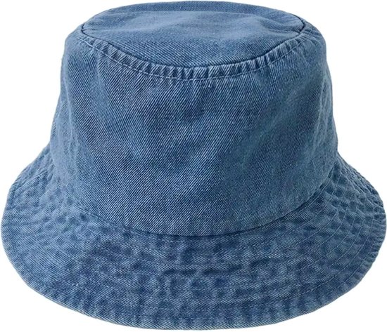Chapeau bob en Denim - Blauw | 100% coton | Chapeau de pêcheur | Mode Favorite