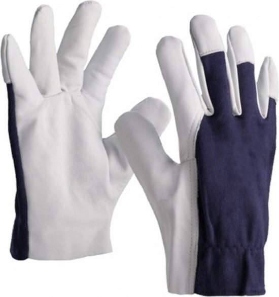 Benelux Wears - Peau de chèvre - Tropic - Blauw - Gants de travail - Taille 11 - Set de 2