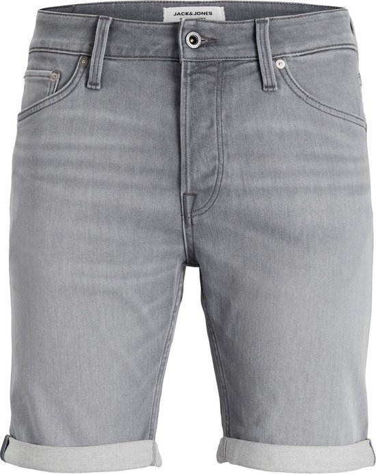 JACK & JONES Rick Icon Shorts regular fit - heren jeans korte broek - grijs denim - Maat: S