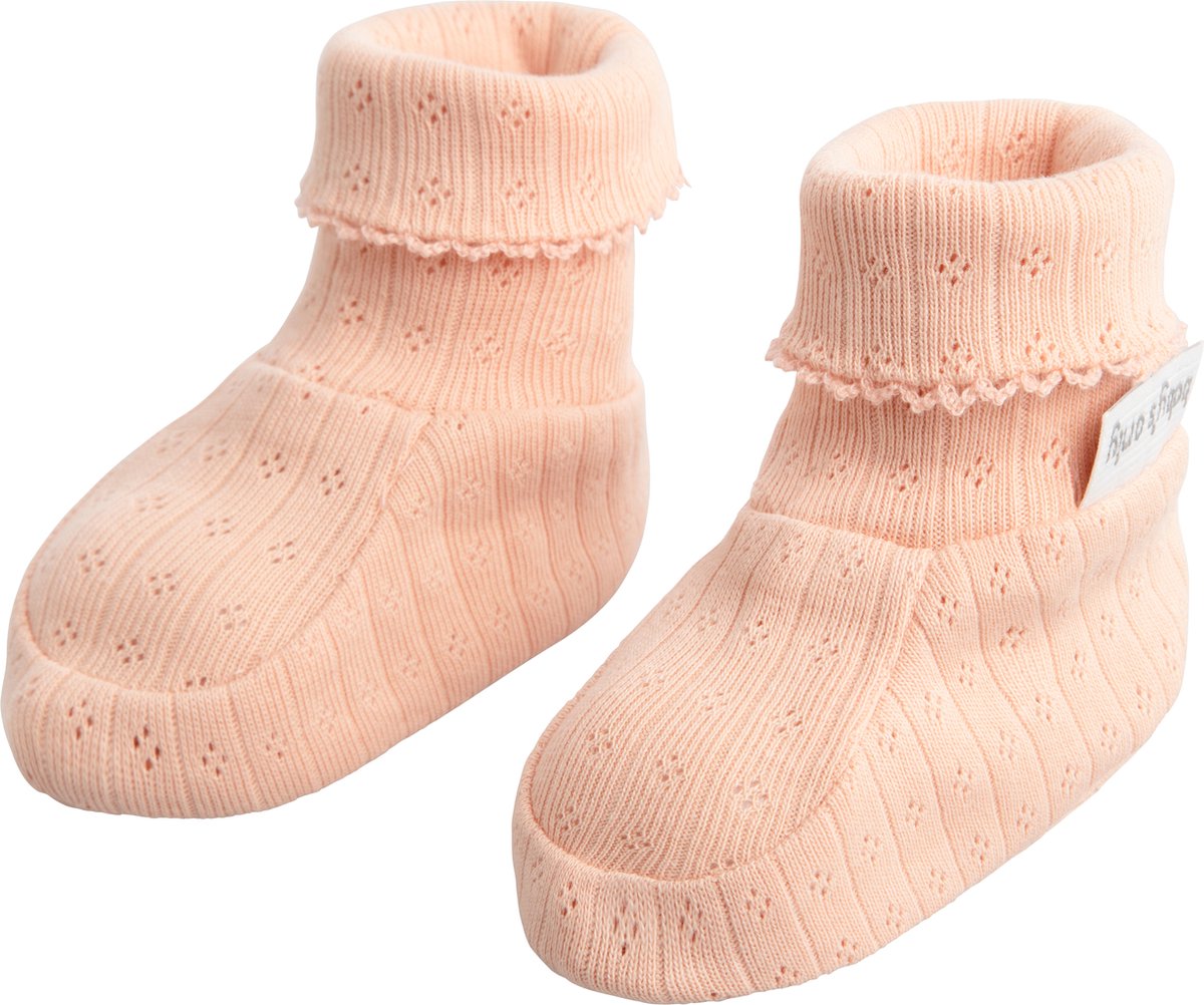 Baby's Only Slofjes Dream - Baby sloffen voor jongens en meisjes - Baby Pantoffels gemaakt van 100% ecologisch katoen - Peach - 3-6 mnd - GOTS