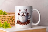 Mok Espresso Aficionado - Cats - Gift - Cadeau - CatLovers - Meow - KittyLove - Katten - Kattenliefhebbers - Katjesliefde - Prrrfect - Caffee