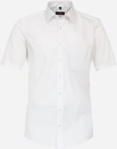 Redmond modern fit overhemd - korte mouw - popeline - wit - Strijkvriendelijk - Boordmaat: 39/40
