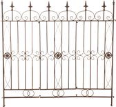 Clp porte de jardin en métal MANGOLD, clôture classique, panneau de clôture, porte de jardin, clôture, reliable, clôture, - brun antique