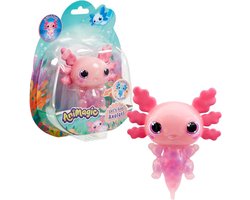 foto van Animagic Let's Glo Axolotl Roze - Speelfiguur - Lichtgevende Axolotl