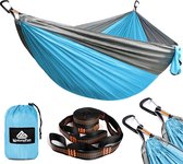 reis- en campinghangmat, ultralicht, draagvermogen 300 kg, ademend, sneldrogend parachute-nylon, voor binnen en buiten, tuin, 300x200cm
