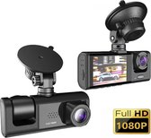 Dashcam Pour Voiture 3 en 1 - Caméra Avant et Arrière - Détection de Mouvement et Mode Stationnement - G-Sensor - Full HD - Objectif Grand Angle 170° - Enregistrement en Loop - Carte Micro SD 32 GB