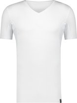 RJ Bodywear Sweatproof T-shirt (1-pack) - heren T-shirt met anti-zweet oksels en rug - V-hals - wit - Maat: S