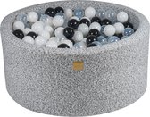 Ballenbak boucle ( teddy stof) 90 x 40 cm + 300 ballen