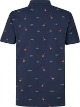 Petrol Industries - Heren All-over Print Polo Celestia - Blauw - Maat L