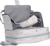 Siège rehausseur - Siège gonflable avec panneaux latéraux surélevés - Siège rehausseur mobile pour enfants et tout-petits - Pour la maison et les voyages - Dossier confortable - Gris clair