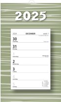 MGPcards - Week Scheurkalender 2025 - Week begint op maandag - 21 x 34 cm - Streep - Groen