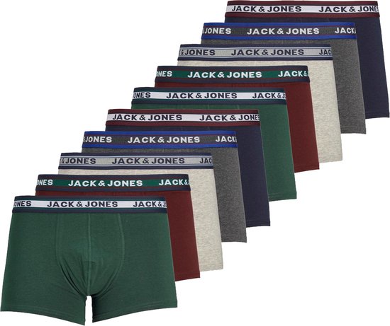 Jack & Jones Boxershorts JACOLIVER - 10 pack - Trunks - Multicolor - Heren Onderbroek - Maat XXL