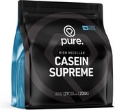 PURE Casein Supreme - 2000gr - chocolade - micellaire caseine - eiwitshake - langzame eiwitten - caseïne eiwit