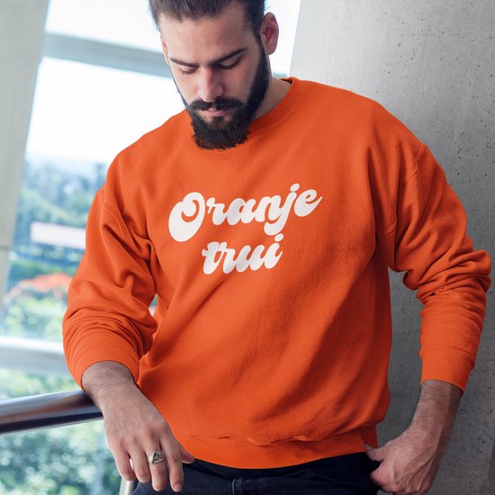 Koningsdag Sweater Oranje Trui - MAAT M - Uniseks Pasvorm - Oranje Feestkleding