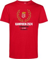 T-shirt Krans Kampioen 2024 | PSV Supporter | Eindhoven de Gekste | Shirt Kampioen | Rood | maat M