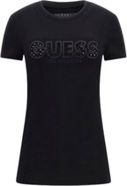 T-Shirt Femme Guess SS Cn Sangallo Tee - Zwart - Taille XL