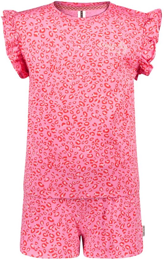 B. Nosy Y403-5076 Meisjes Pyjamaset - Sleep leopard ao - Maat 122-128