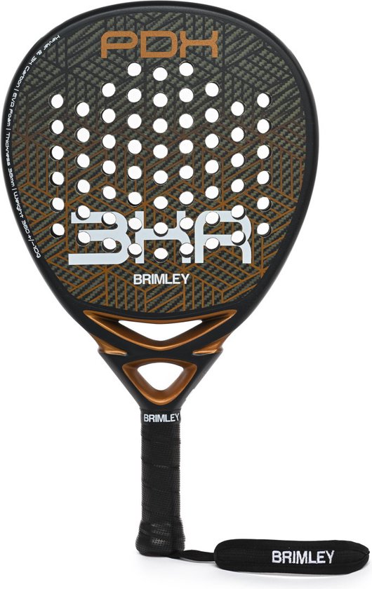 Brimley PDX3KR Padel racket - Gemaakt van hoogwaardig Kevlar en Carbon - Ruw...