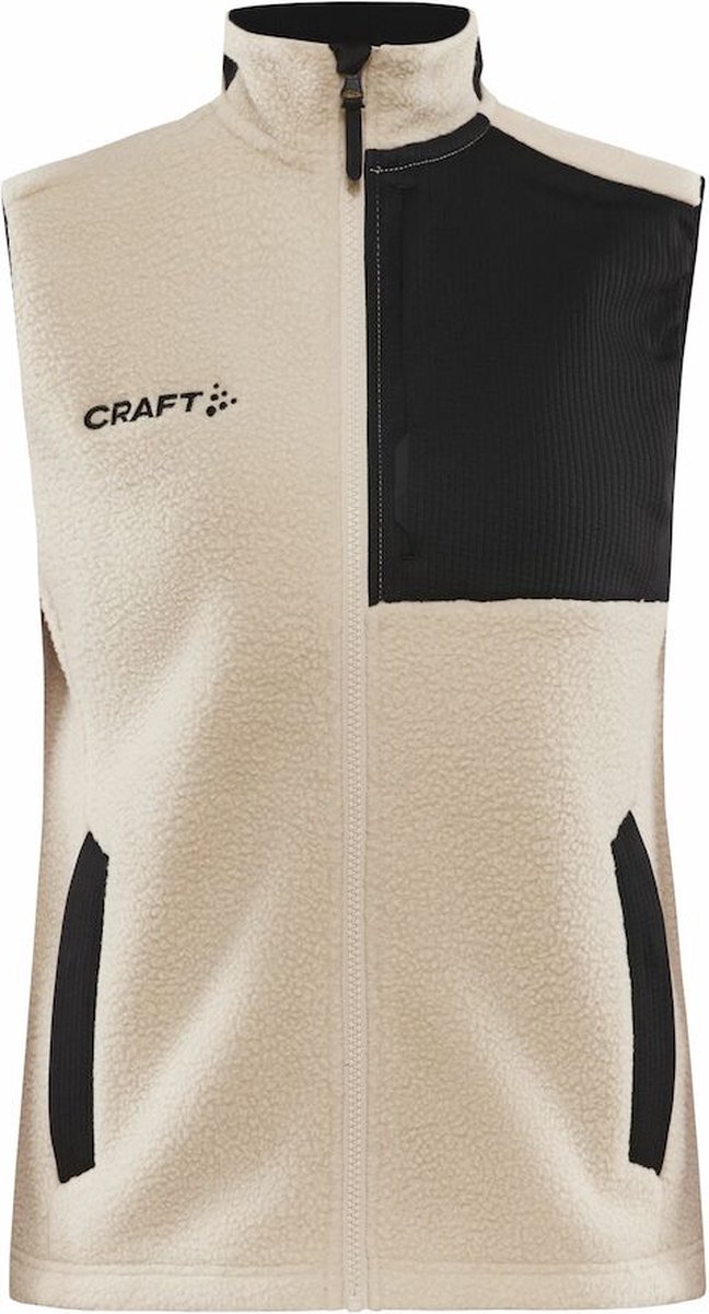 Craft ADV Explore Pile Fleece Vest W 1913811 - Ecru/Black - XXL