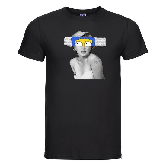 T-shirt Marilyn | Zwart | Maat XS
