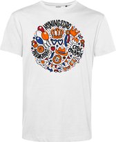 T-shirt Koningsdag Bol | Koningsdag kleding | Oranje Shirt | Wit | maat L