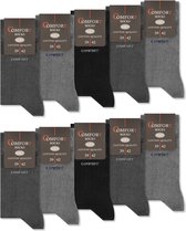 6 paar | Diabetes sokken | zonder knellende boord | grijs pakket