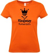 Dames t-shirt Rotterdam Smiley | Koningsdag kleding | Oranje Shirt | Oranje Dames | maat XXXL