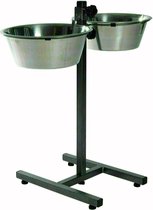Trixie Food Stand - Incl. 2 bols eau / nourriture inox - 4,5 l / 28 cm