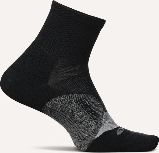 Feetures | Elite Light Cushion Quarter V2 | Hardloopsokken | Unisex | Black | 43-46 -