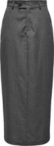 Jacqueline de Yong Rok Jdysaga Hw Pinstripe Maxi Skirt Wvn 15336291 Dark Grey Melan/cloud Danc Dames Maat - XL