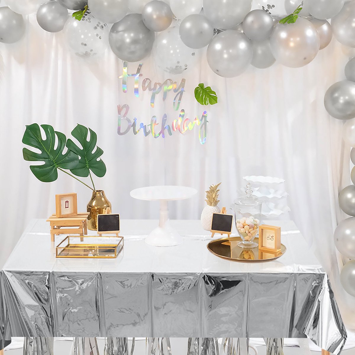 Lot De 8 Nappes Jetables En Plastique 54 X 108 Pouces Rectangulaires Pour Fetes Et Camping~p154164870