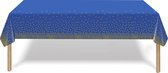 Tafelkleed Verjaardag Versiering Tafelloper Plastic Tafelzeil Blauw Goud Stippen Feest Tafellaken Xl Formaat 137*274cm