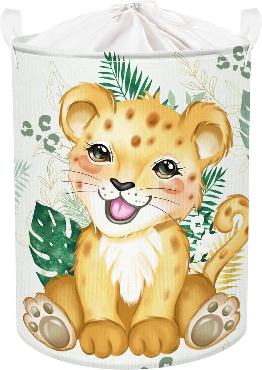 Goedkoopste wasmand voor jongens en meisjes, grote groene kleding, speelgoed, opslag met deksel voor kinderkamer, 40 x 50 cm, 63 liter