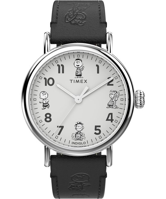 Timex Peanuts Waterbury Standard TW2W45900 Horloge - Leer - Grijs - Ø 40 mm