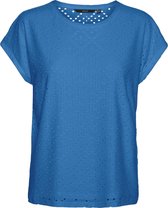 Vero Moda T-shirt Vmtassa Ss Top Jrs Ga 10306401 Ibiza Blue Dames Maat - M