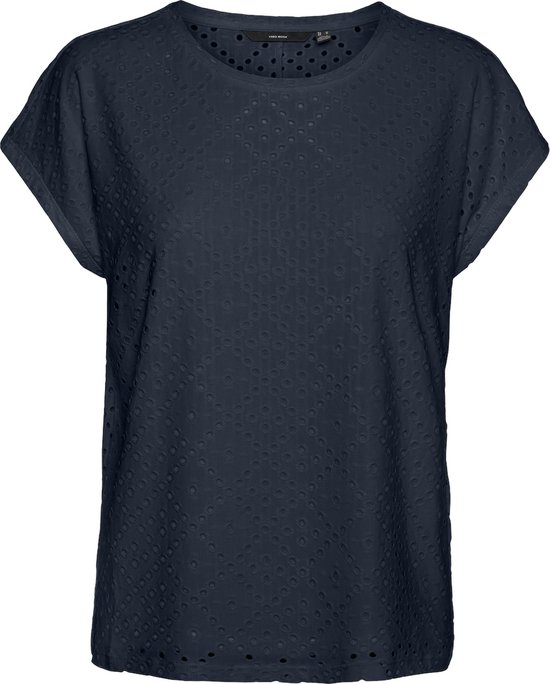 Vero Moda T-shirt Vmtassa Ss Top Jrs Ga 10306401 Navy Blazer Dames Maat - XL