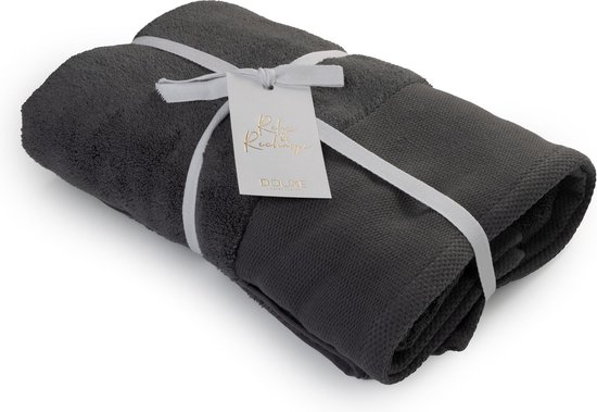 DOUXE Handdoek Zero-twist Katoen 70x140cm - Antraciet - Hotelkwaliteit - 700 g/m2