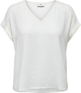 Jacqueline de Yong T-shirt Jdyrachel S/s Top Wvn 15229004 Cloud Dancer Dames Maat - 38