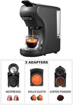 Guichet unique - Machine à café de Luxe 4 en 1 - Cafetière - Machine à Café - Automatique - Convient pour Nespresso, Dolce Gusto, Café en poudre, Dosettes de café - Zwart