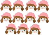 Meisje - Girl met hoed - Kleurrijk strijk embleem - patch - patches - stof & strijk applicatie
