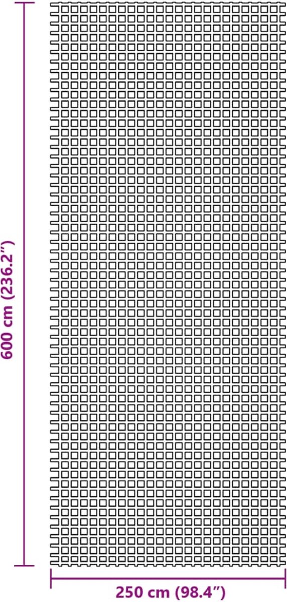 vidaXL - Tenttapijt - 6x2,5 - m - blauw van Merkloos — afbeelding 4