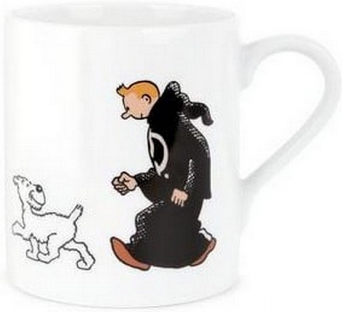 TinTin - 1 kuifje mok - Kuifje in gewaad met Bobbie - uit De sigaren van de Farao.